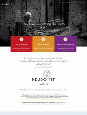 B Neurofit website design